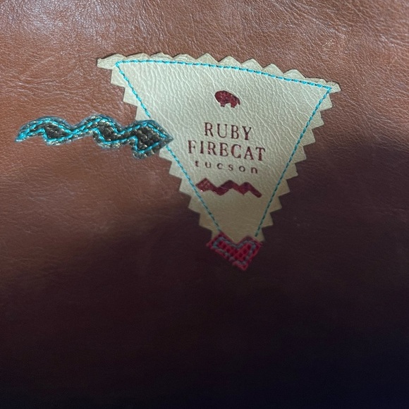 Ruby Firecat Leather Saddle Bag with Silver Buckle - Picture 5 of 11